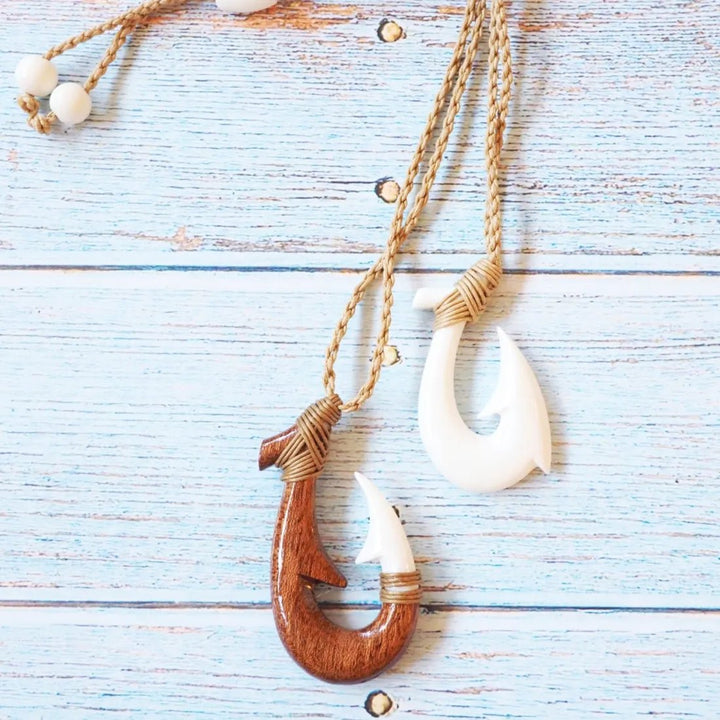Kuhio Fish Hook Hawaiian Necklace – Authentic Hawaiian Necklaces by Lavahut