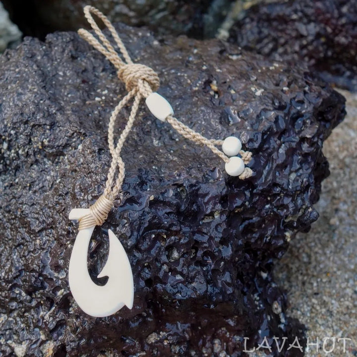 Kuhio Fish Hook Hawaiian Necklace – Authentic Hawaiian Necklaces by Lavahut