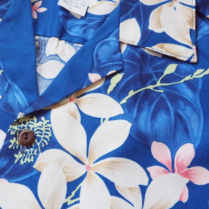 Kuulei Blue Hawaiian Cotton Shirt - Made in Hawaii