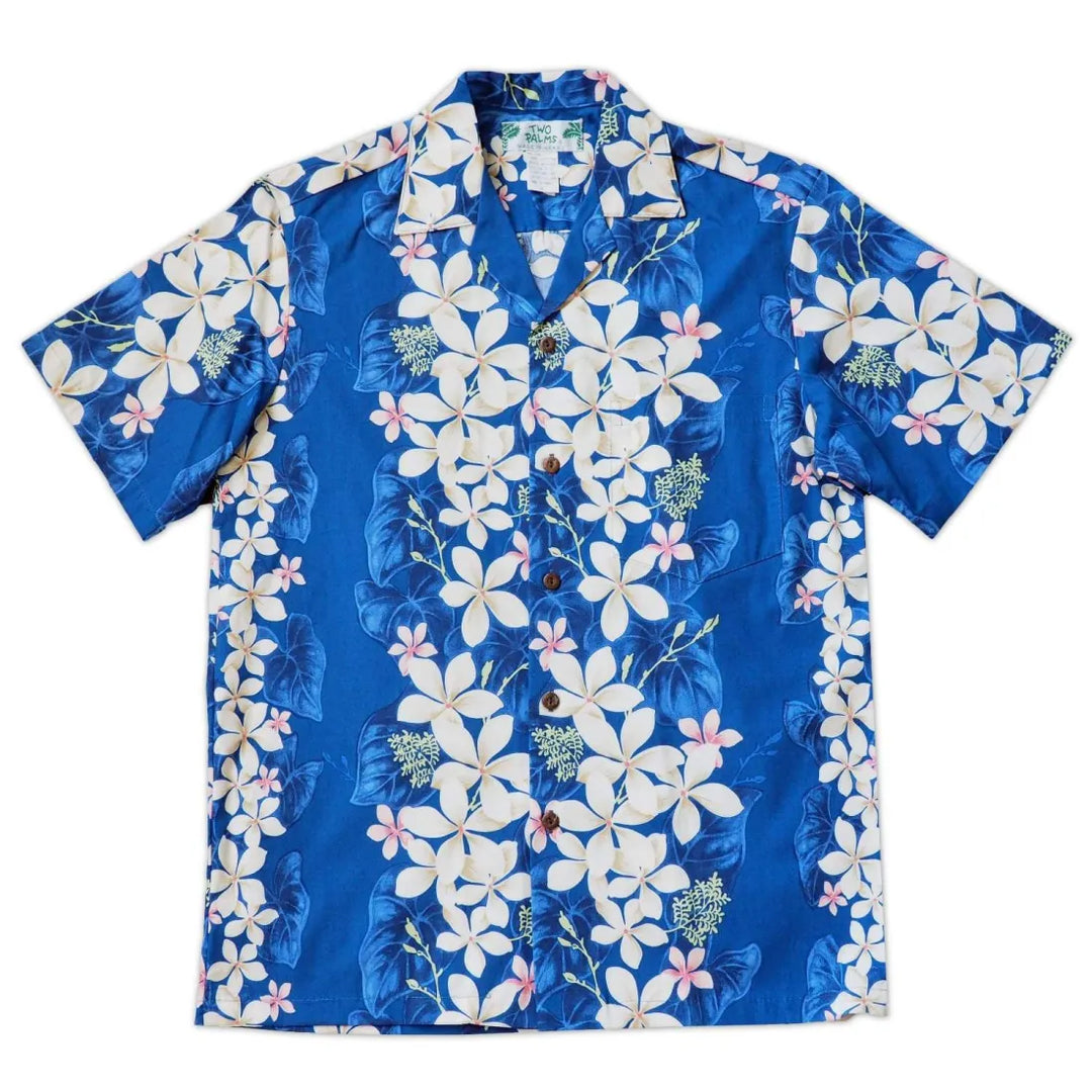 Kuulei Blue Hawaiian Cotton Shirt - Made in Hawaii