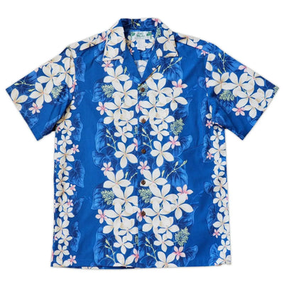 Kuulei Blue Hawaiian Cotton Shirt - Made In Hawaii