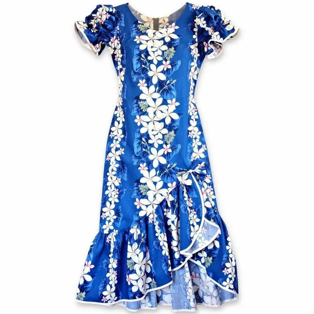Kuulei Blue Makani Hawaiian Muumuu Dress Online S / Blue Kuulei Blue Makani Hawaiian Muumuu Dress Online S / Blue