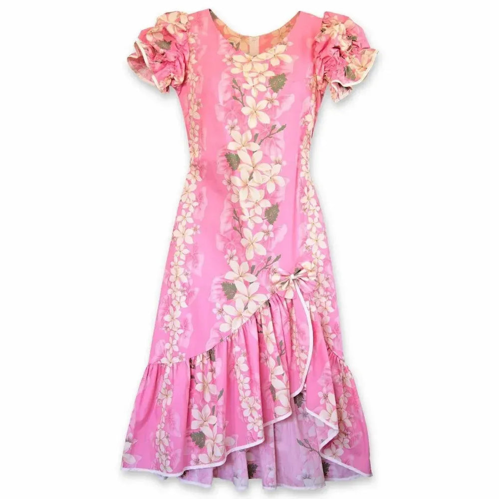 Kuulei Pink Makani Hawaiian Muumuu Dress - Made in Hawaii