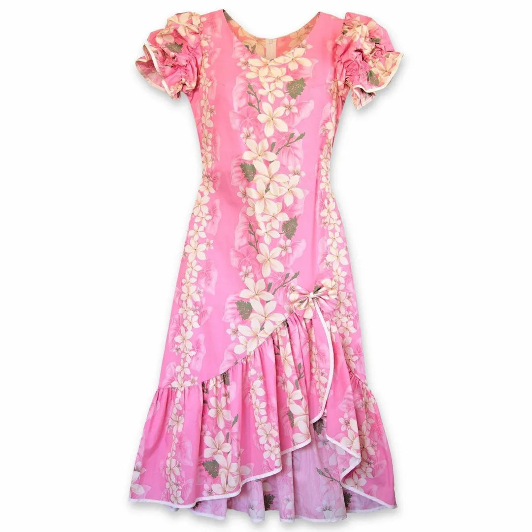 Kuulei Pink Makani Hawaiian Muumuu Dress - Made in Hawaii