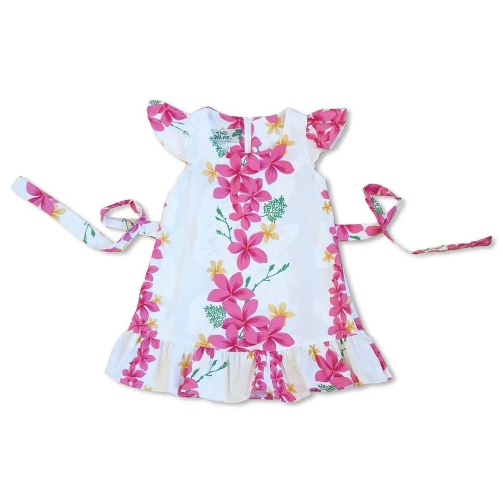 Kuulei White Hawaiian Girl Cotton Dress – Authentic Hawaiian Girl's Hawaiian Dresses by Lavahut