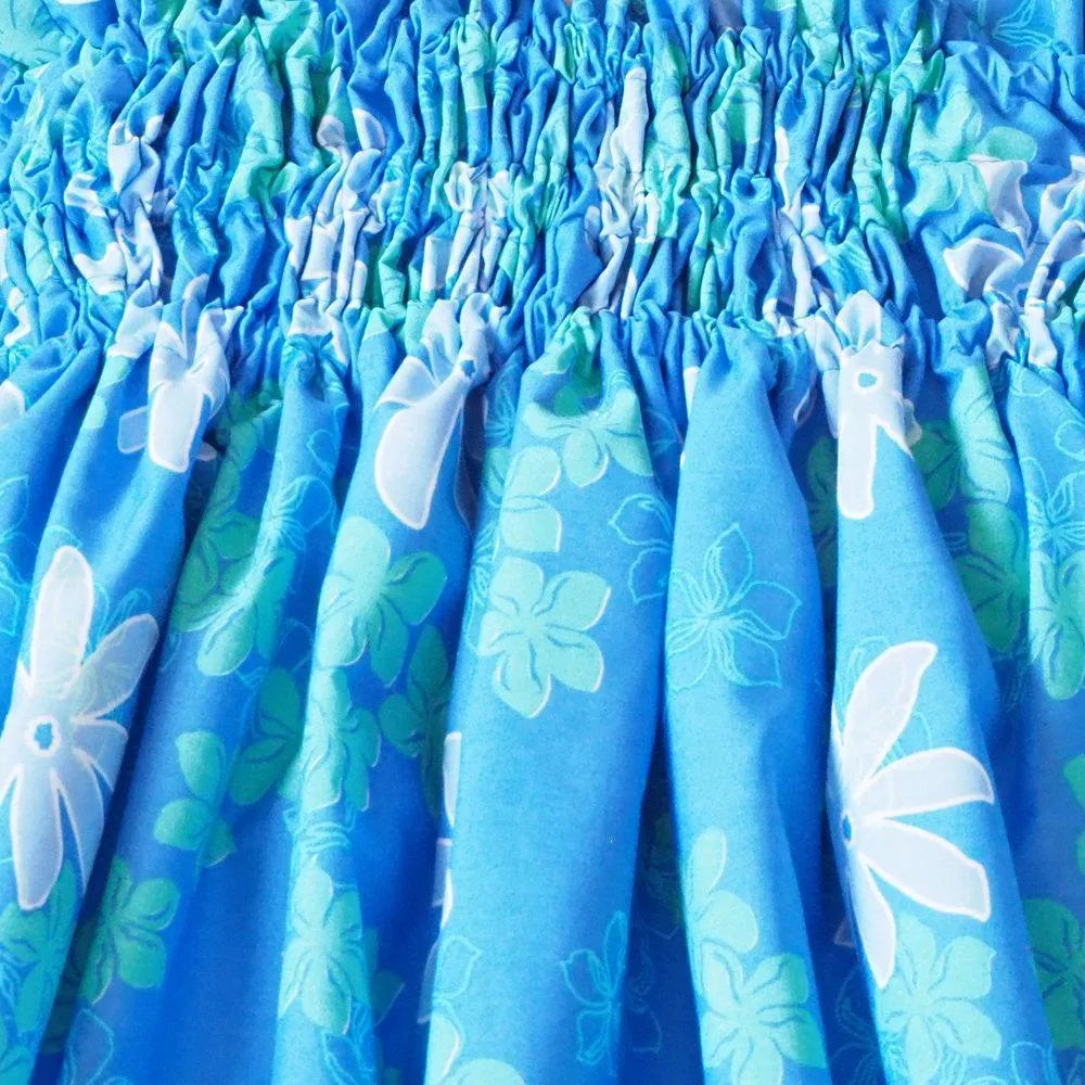 Lagoon Blue Single Pa’u Hawaiian Hula Skirt - Made in Hawaii