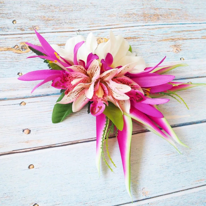 Laka Purple Hawaiian Flower Hair Clip – Authentic Hawaiian Hair Accessories by Lavahut