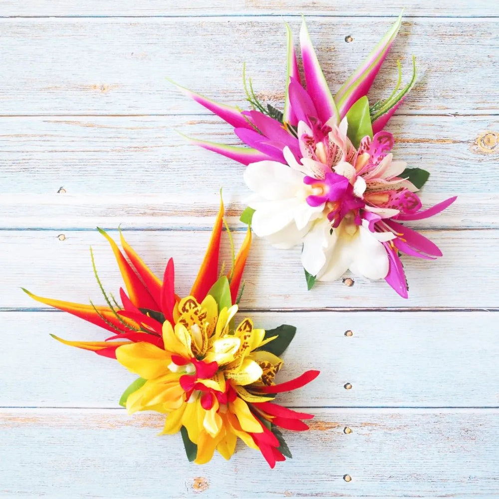 Laka Purple Hawaiian Flower Hair Clip – Authentic Hawaiian Hair Accessories by Lavahut