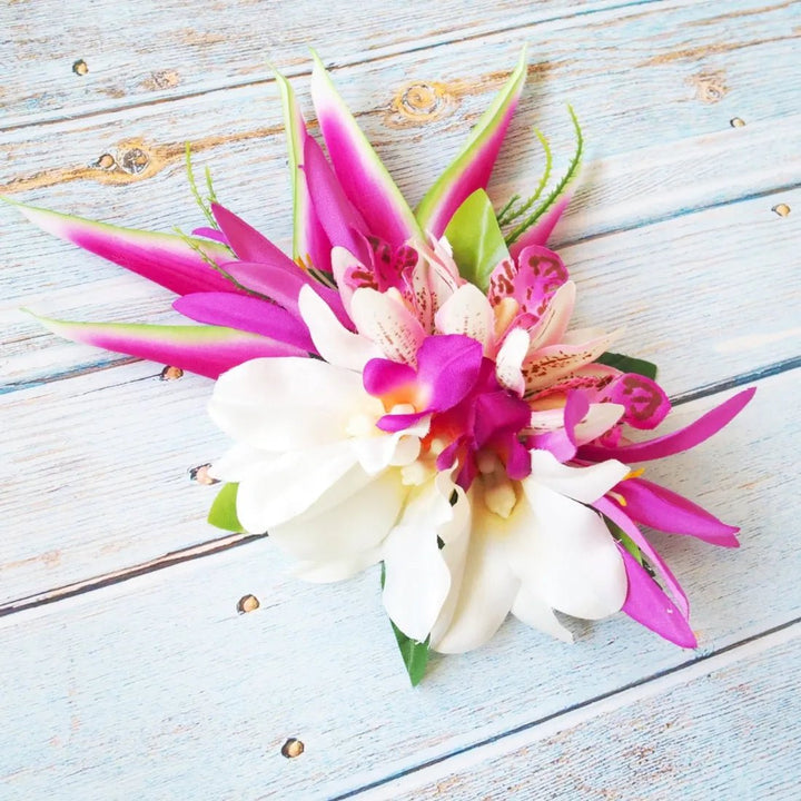 Laka Purple Hawaiian Flower Hair Clip – Authentic Hawaiian Hair Accessories by Lavahut