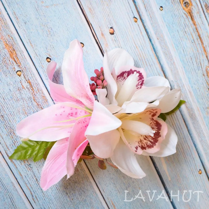 Lani Hawaiian Flower Hair Clip - Made in Hawaii