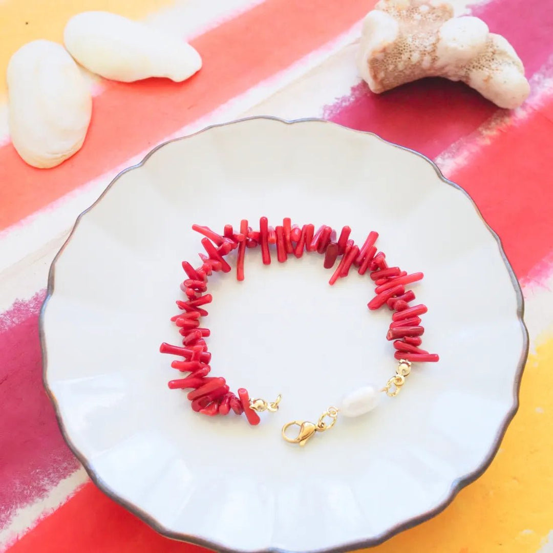 Lani Ula Red Bracelet – Authentic Hawaiian Necklaces by Lavahut
