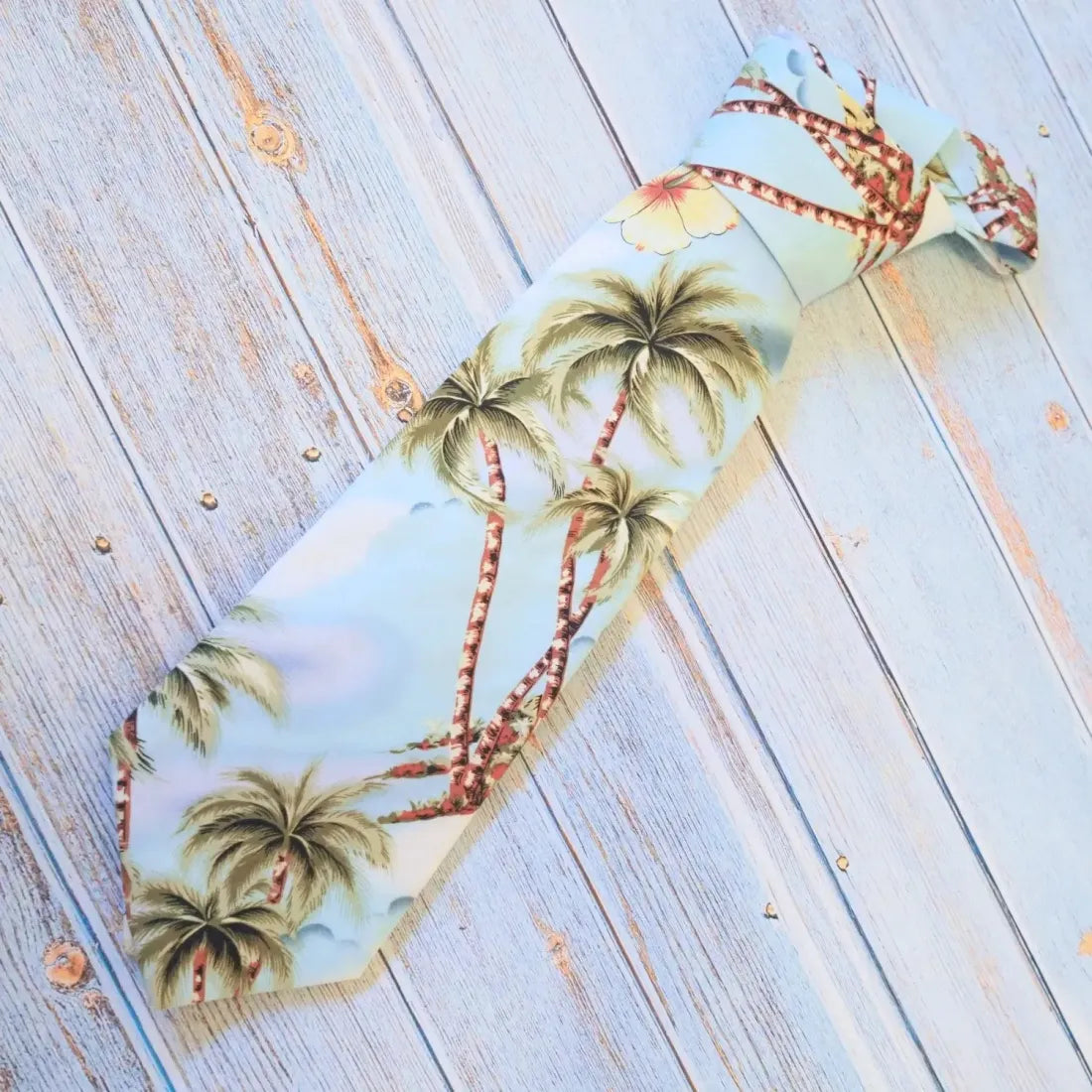 Lanikai Blue Hawaiian Necktie - Made In Hawaii