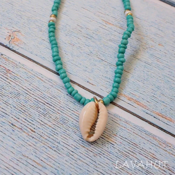 Lanikai Cowry Seashell Hawaiian Necklace - Made in Hawaii