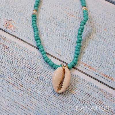 Lanikai Cowry Seashell Hawaiian Necklace - Made In Hawaii