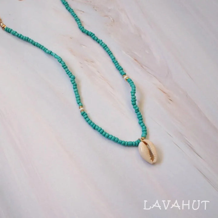 Lanikai Cowry Seashell Hawaiian Necklace - Made in Hawaii