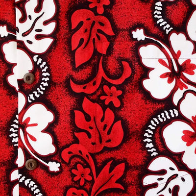 Lava Flow Red Hawaiian Cotton Shirt - Made In Hawaii