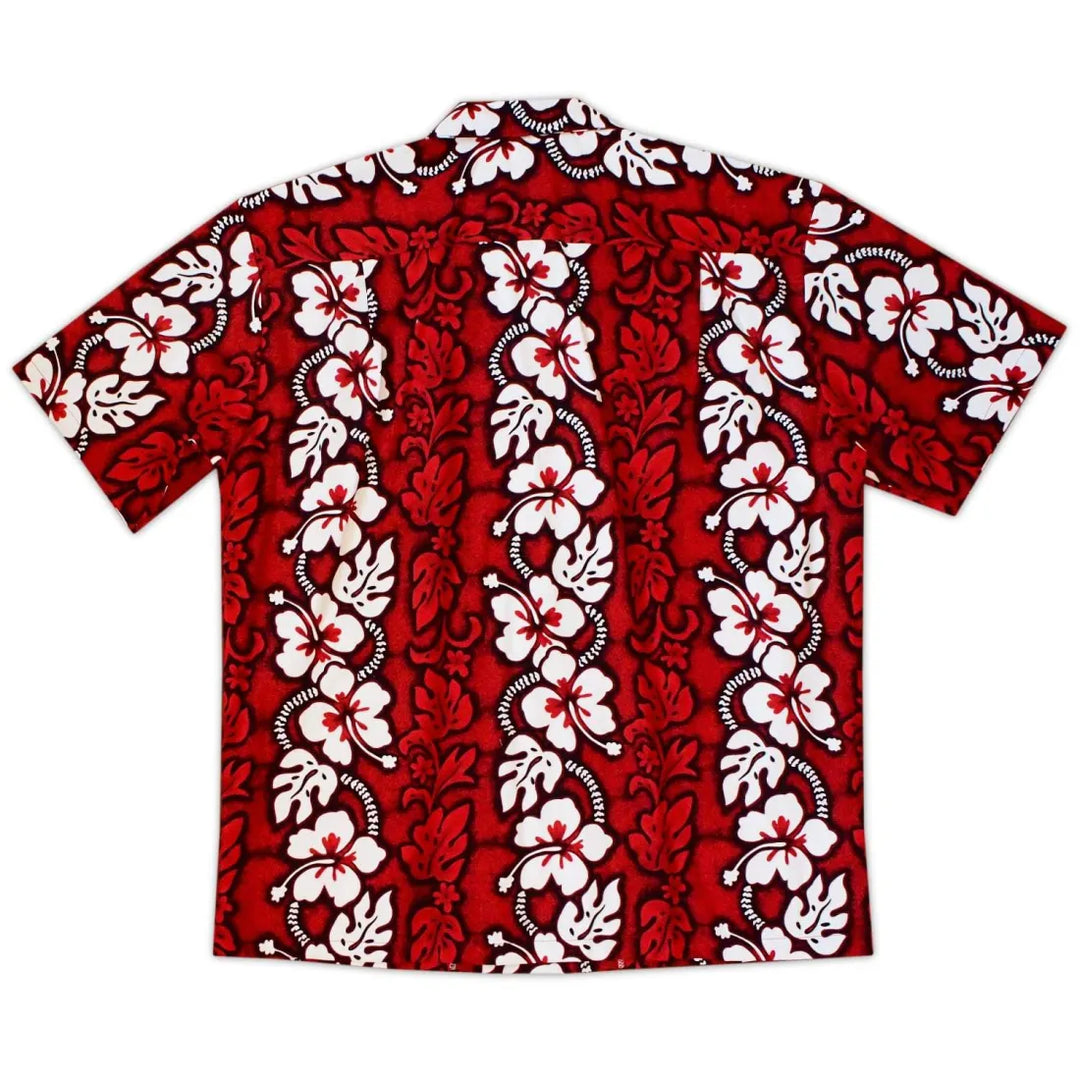 Lava Flow Red Hawaiian Cotton Shirt - Made in Hawaii