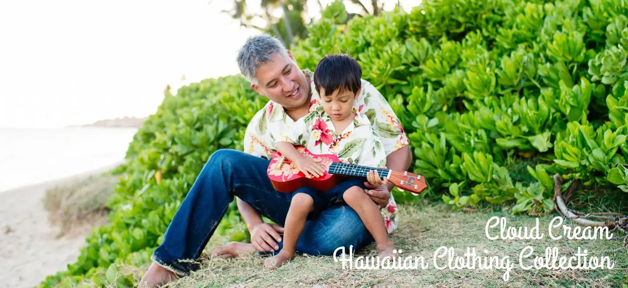 Cloud Cream - Matching Hawaiian Shirts & Dresses Collection