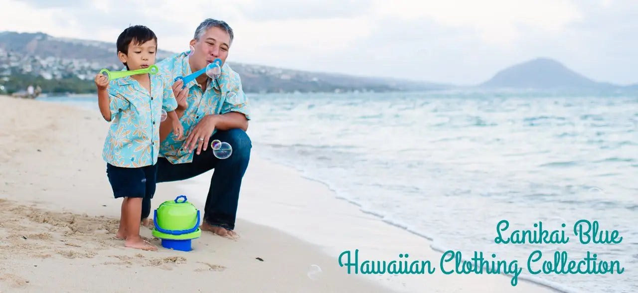Lanikai Blue - Matching Hawaiian Shirts & Dresses Collection