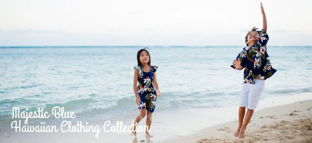 Majestic Blue - Matching Hawaiian Shirts & Dresses Collection