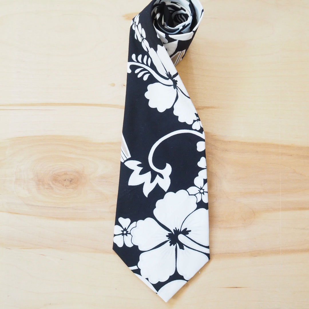 Black Puna Hawaiian Necktie