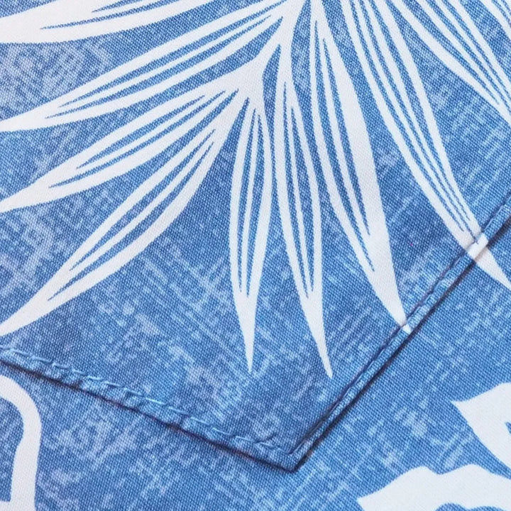 Leaf Blue Hawaiian Cotton Shirt - Made in Hawaii