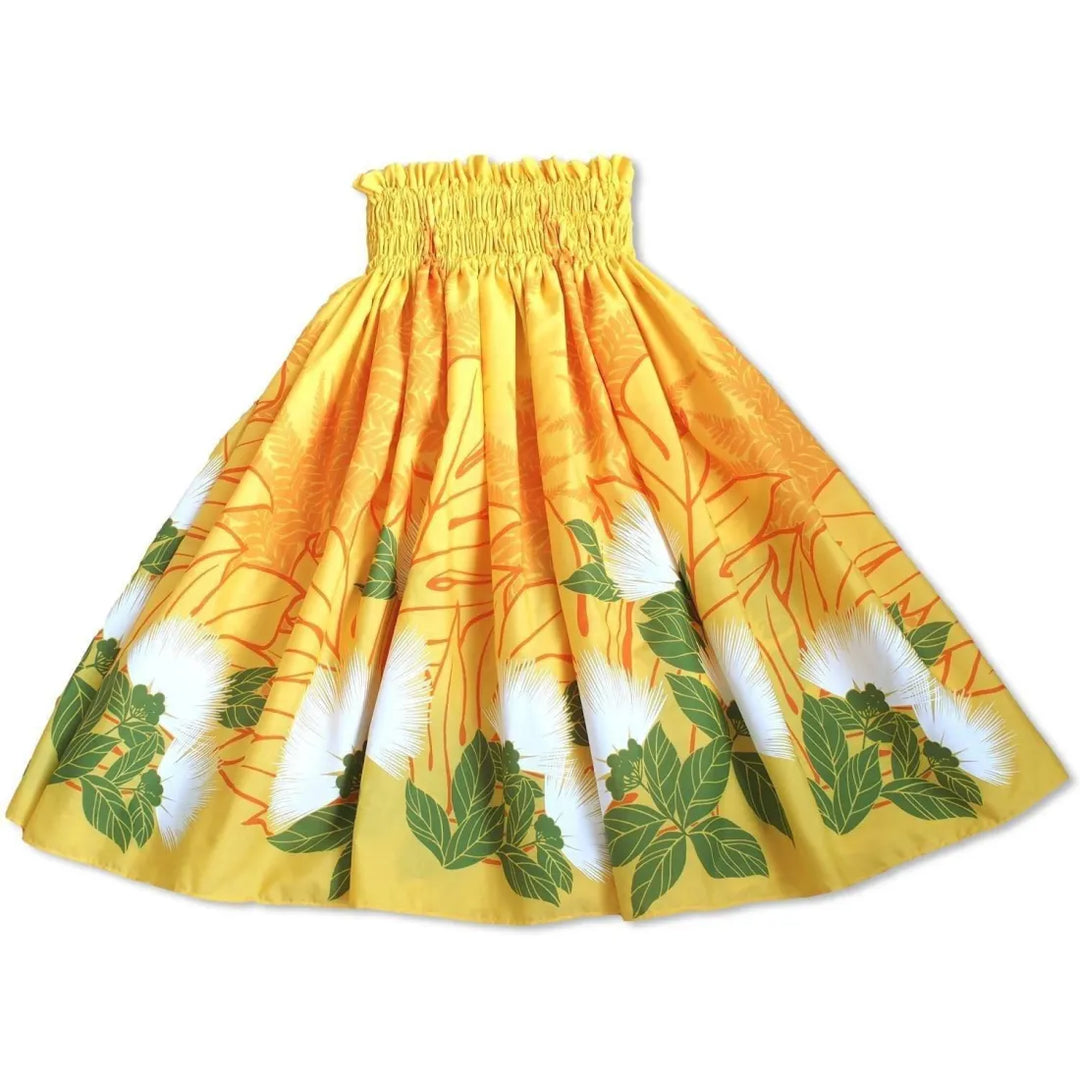 Lehua Yellow Single Pa’u Hawaiian Hula Skirt - Made in Hawaii