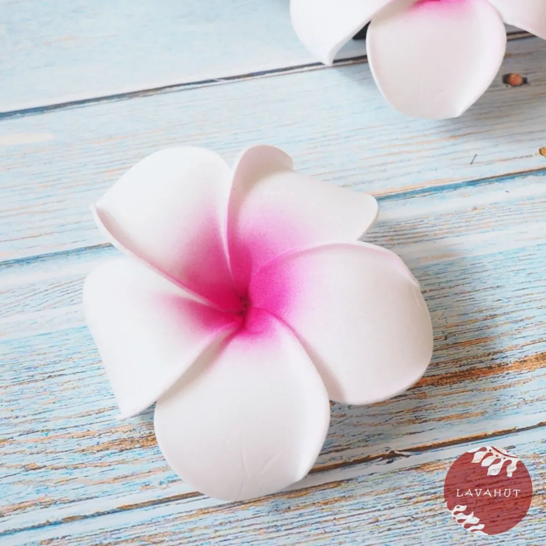 Light Pink Lucky Plumeria Flower Hair Clip - Made in Hawaii