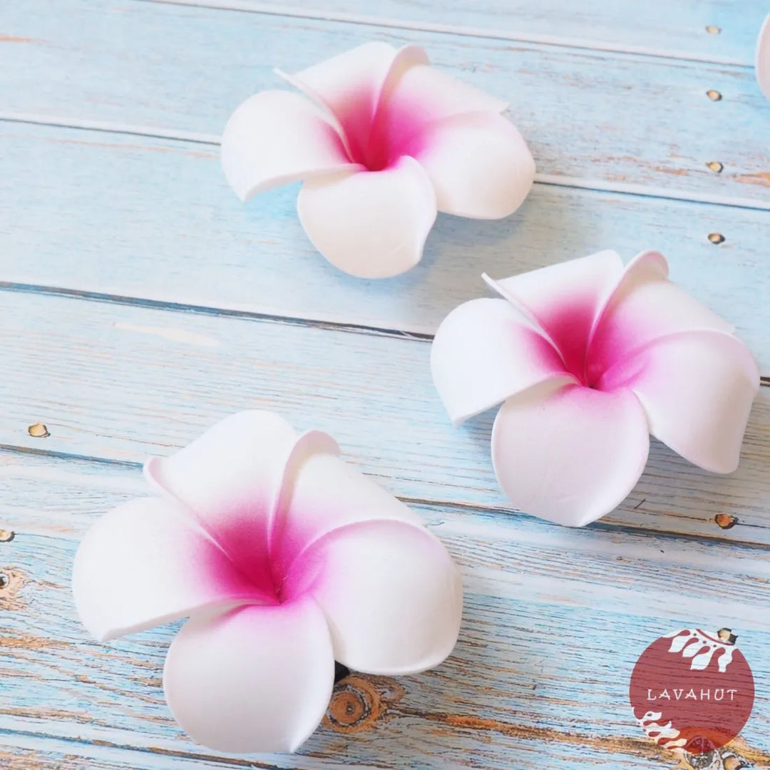 Light Pink Lucky Plumeria Flower Hair Clip - Made in Hawaii