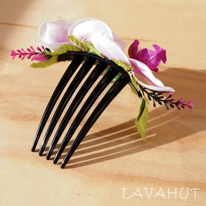 Lilac Orchid Joy Hawaiian Hair Comb - Made in Hawaii