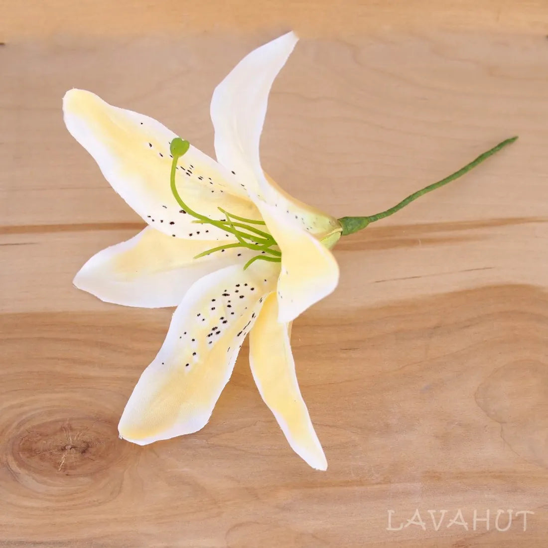 Lily Cream Flower Ear Stick - Made In Hawaii