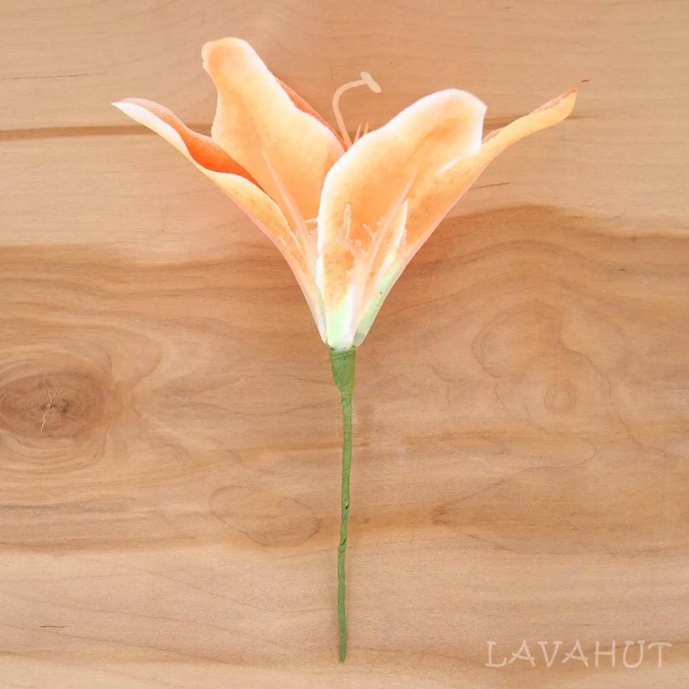 Lily Orange Flower Ear Stick - Made in Hawaii