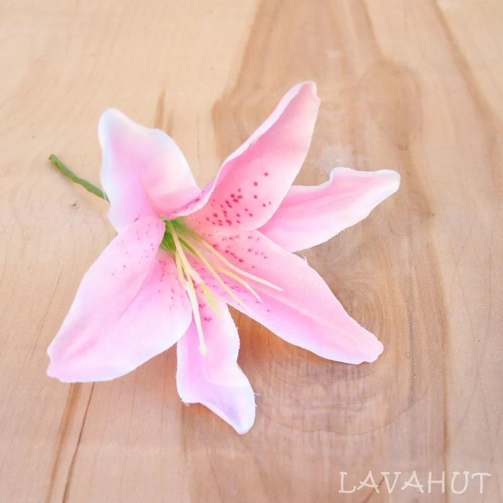 Lily Pink Flower Ear Stick - Made In Hawaii