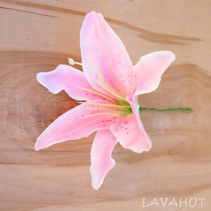 Lily Pink Flower Ear Stick - Made in Hawaii