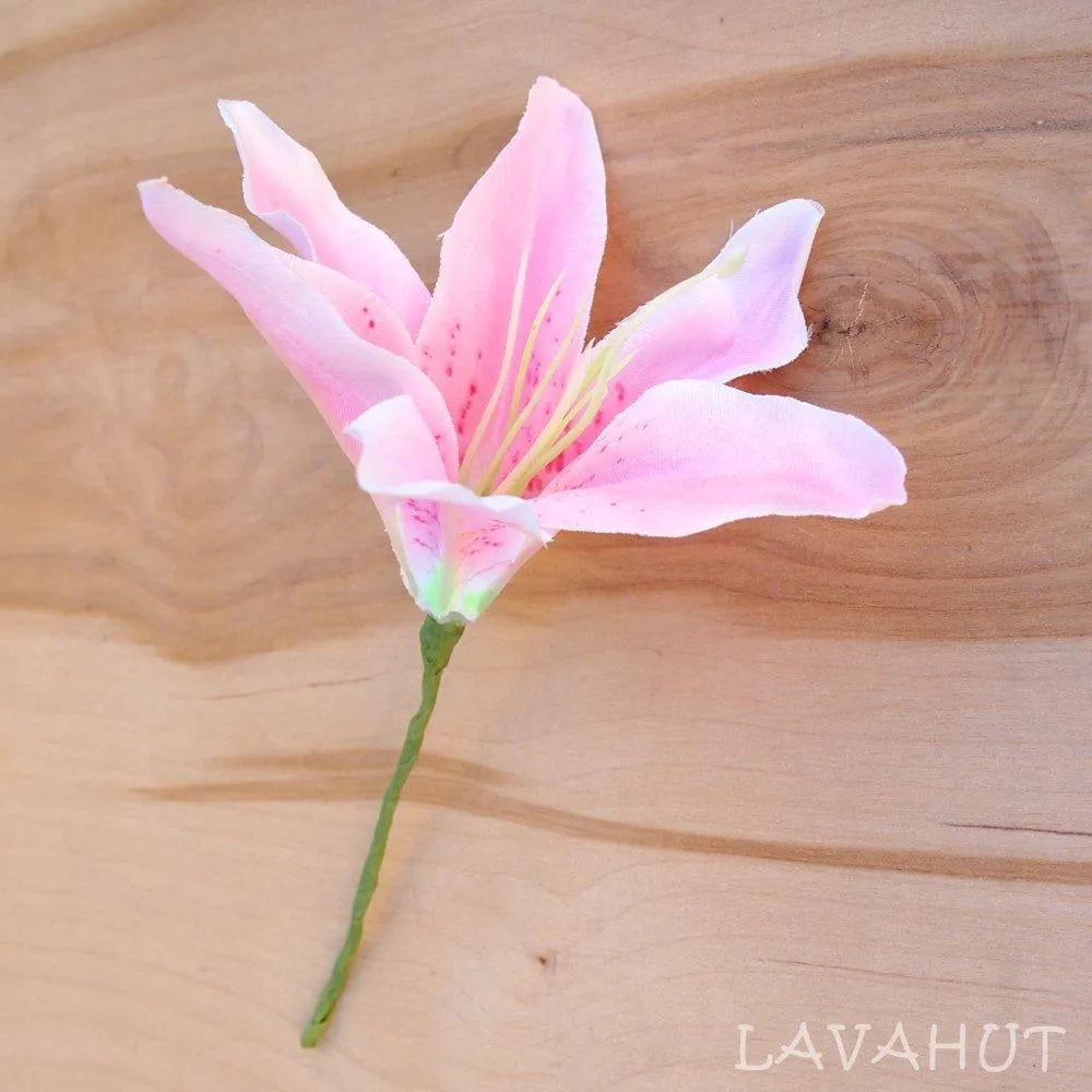 Lily Pink Flower Ear Stick - Made in Hawaii