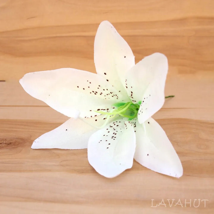 Lily White Flower Ear Stick - Made in Hawaii