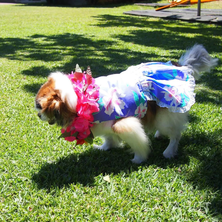 Luau Purple Hawaiian Dog Dress - Made in Hawaii