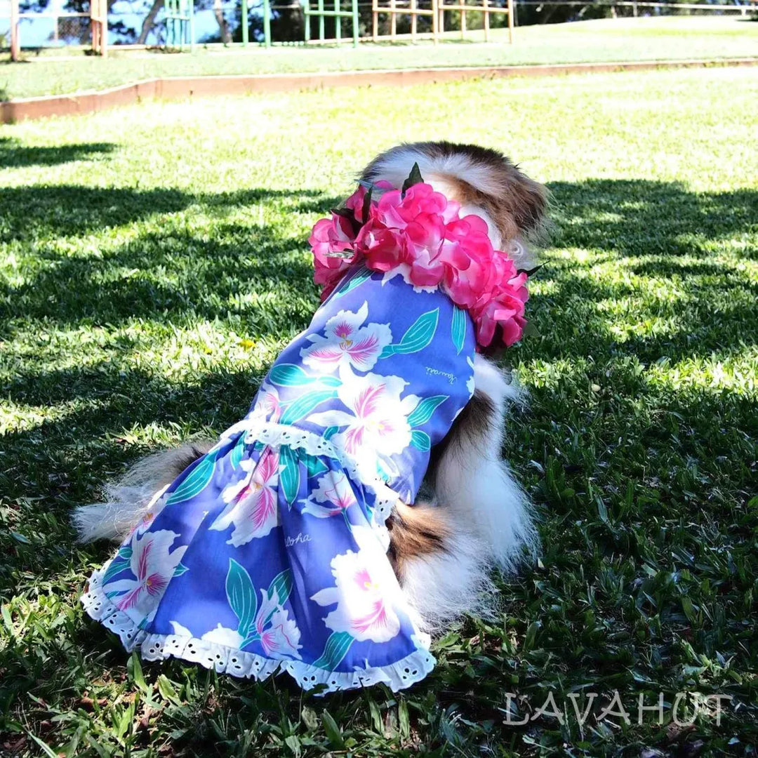 Luau Purple Hawaiian Dog Dress - Made in Hawaii