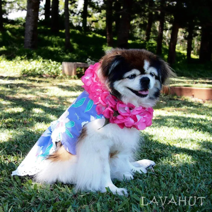 Luau Purple Hawaiian Dog Dress - Made in Hawaii