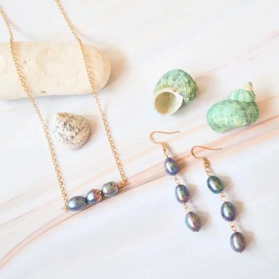 Luminous Freshwater Pearl Drop Earrings - Made in Hawaii
