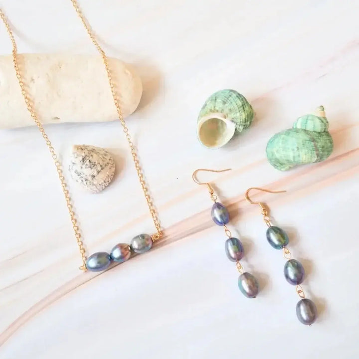 Luminous Freshwater Pearl Drop Earrings - Made in Hawaii