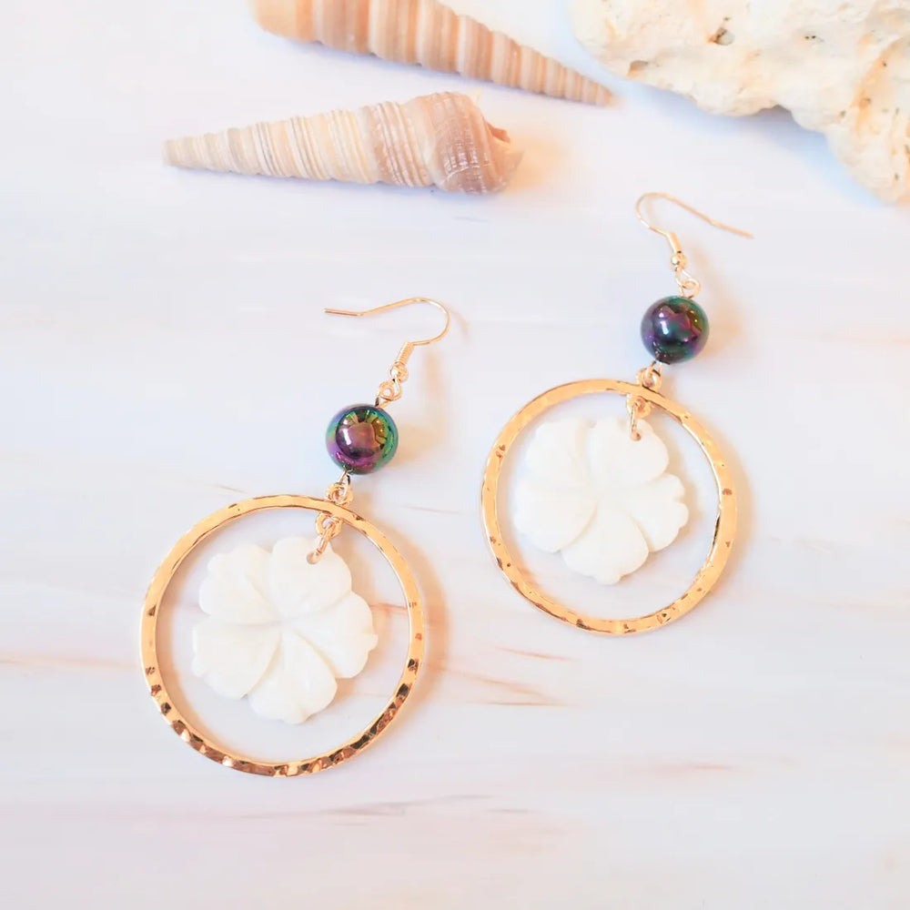 Lunar Ring Drop Earrings - Made in Hawaii