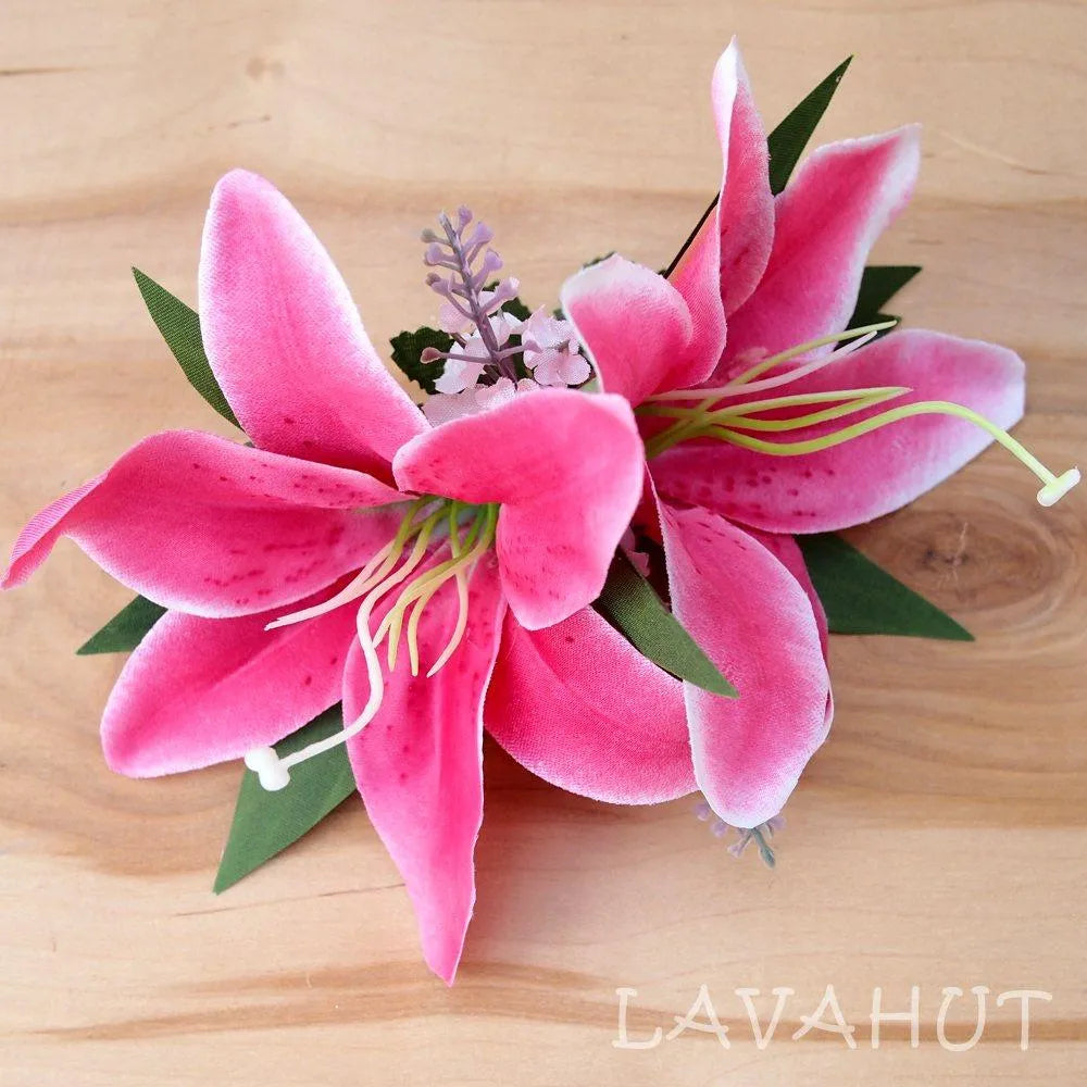 Magenta Paint the Lily Hawaiian Flower Hair Clip - Made in Hawaii