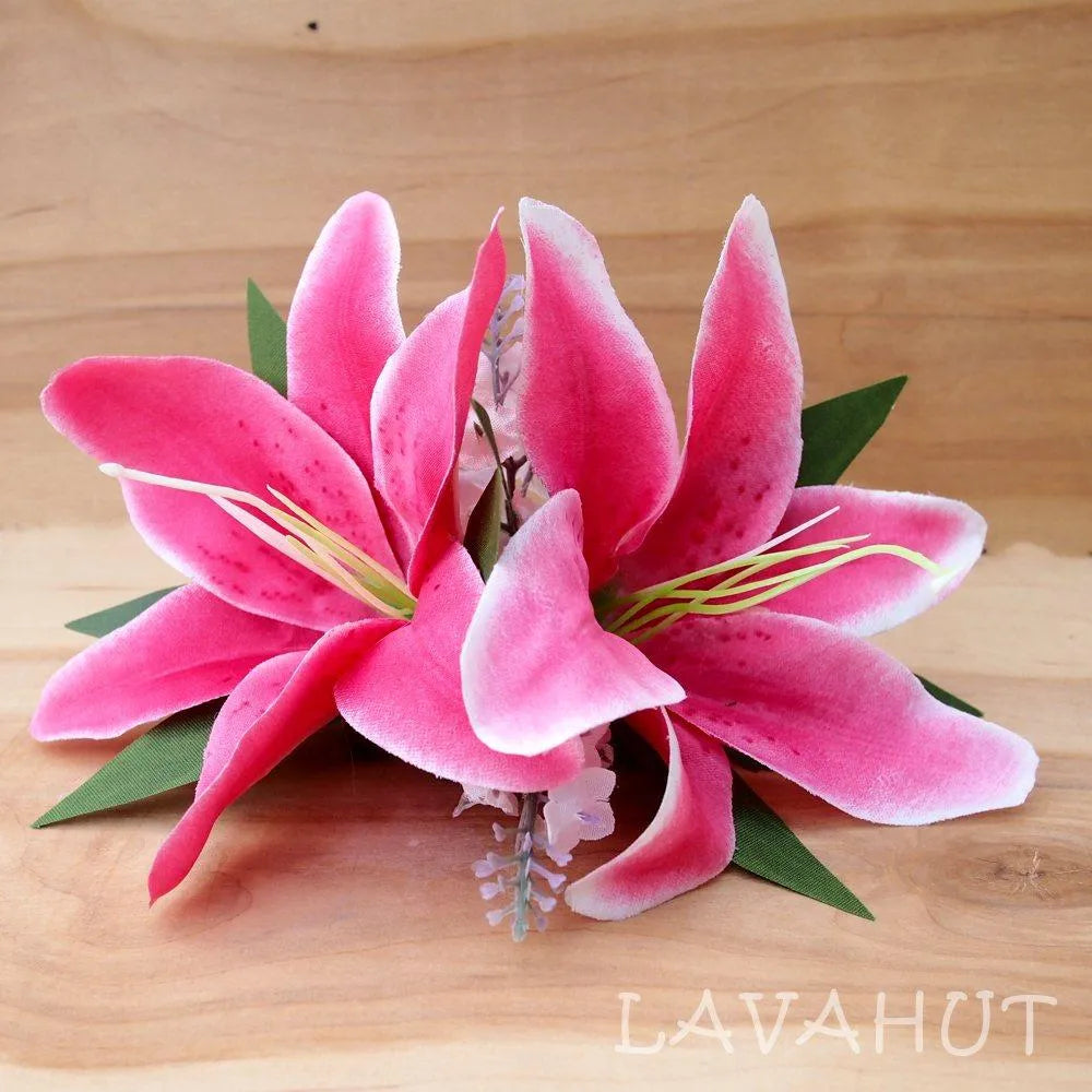 Magenta Paint the Lily Hawaiian Flower Hair Clip - Made in Hawaii