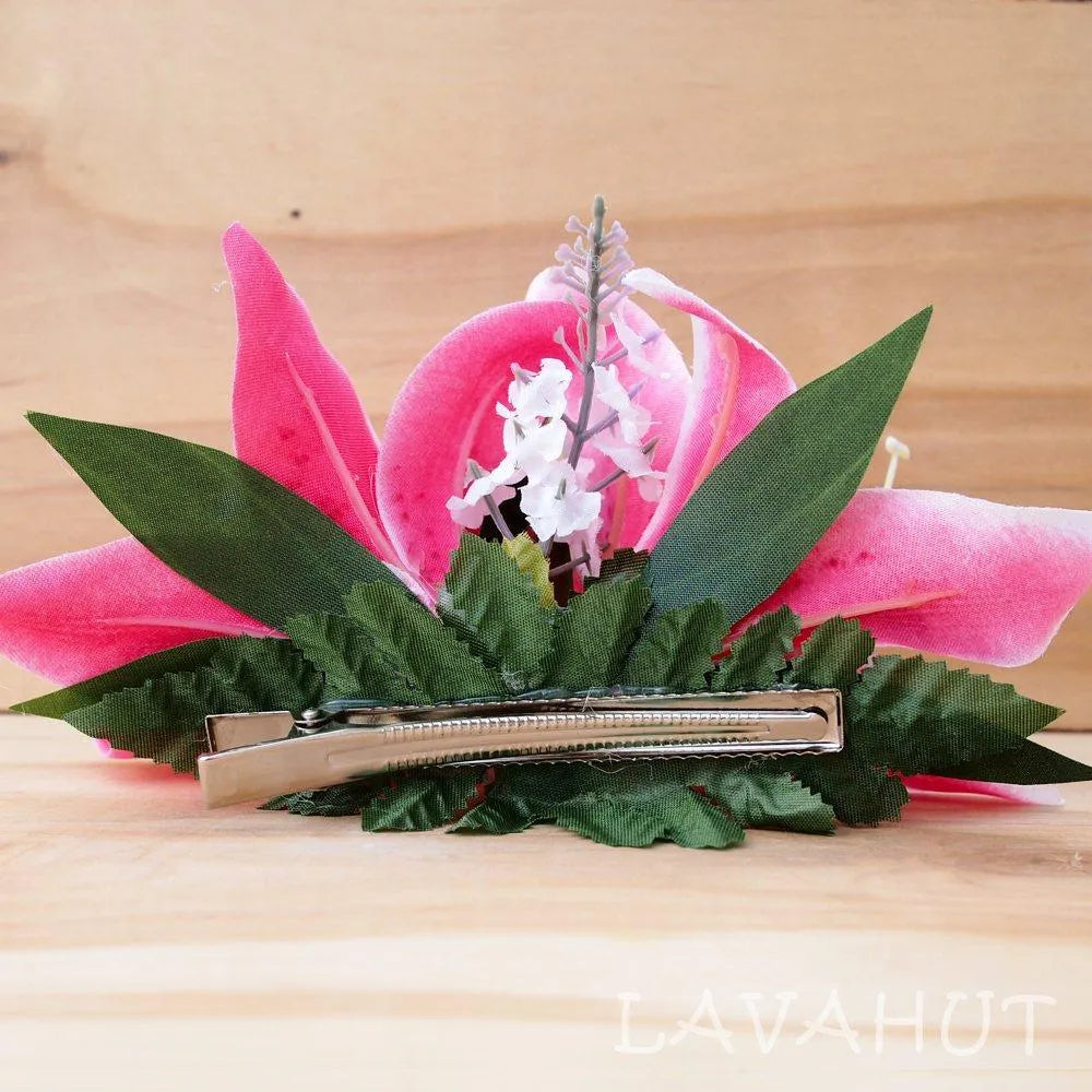 Magenta Paint the Lily Hawaiian Flower Hair Clip - Made in Hawaii