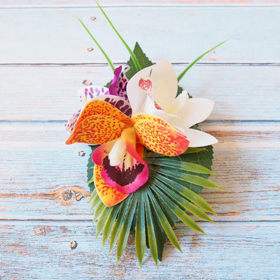 Mahina Orchid Flower Hair Clip - Made in Hawaii