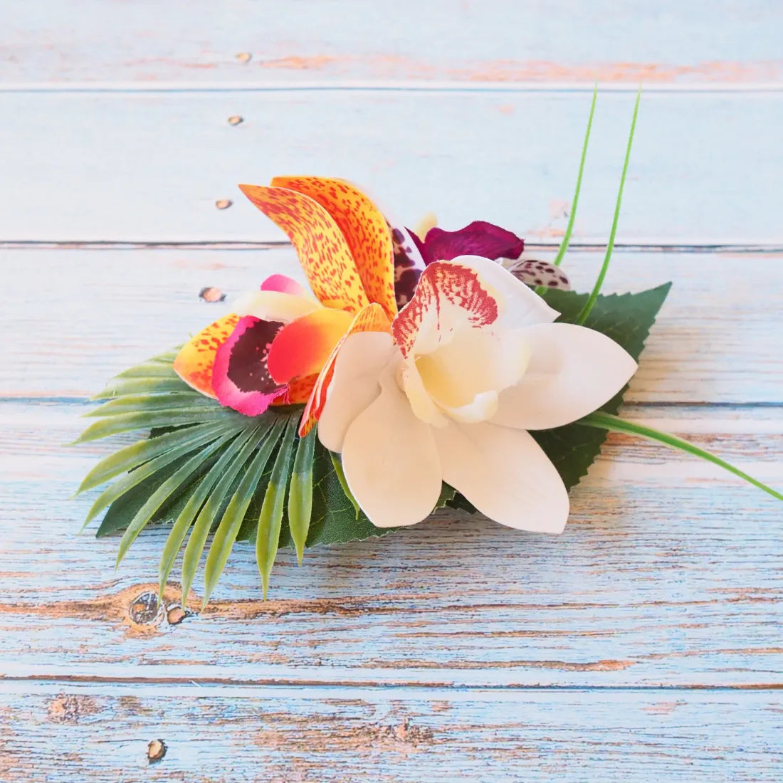 Mahina Orchid Flower Hair Clip - Made in Hawaii