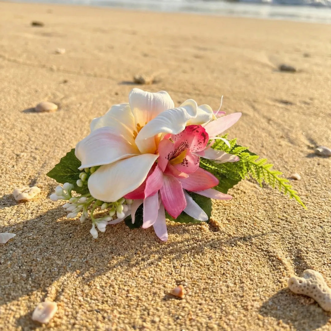 Mahina White Flower Hair Clip - Made in Hawaii