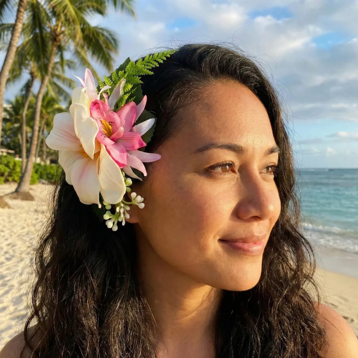 Mahina White Flower Hair Clip - Made in Hawaii