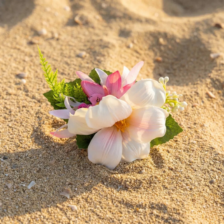 Mahina White Flower Hair Clip - Made in Hawaii